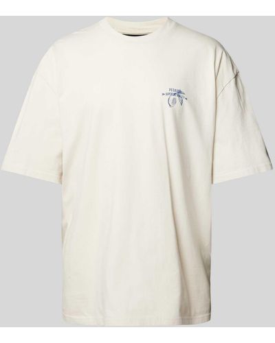 PEGADOR Oversized T-shirt Met Labelprint - Naturel