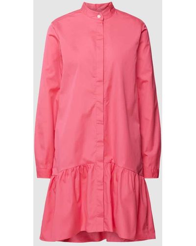 0039 Italy Kleid mit Volantsaum Modell 'Marcia' - Pink