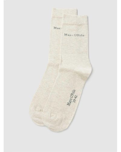 Marc O' Polo Socken mit Label-Detail im 2er-Pack Modell 'Valentina' - Weiß