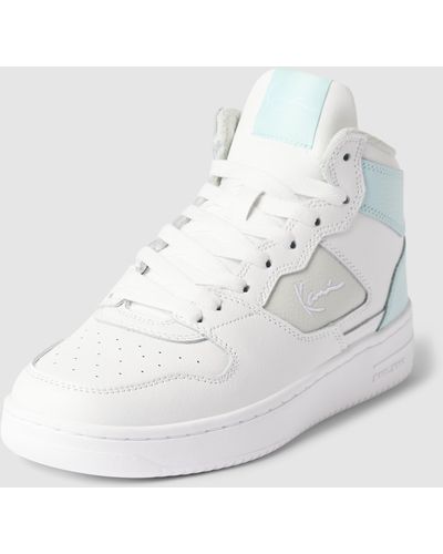Karlkani High Top Sneaker mit Label-Detail - Weiß