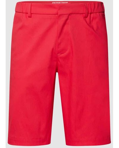 BOSS Shorts mit Label-Applikation Modell 'Llem' - Rot