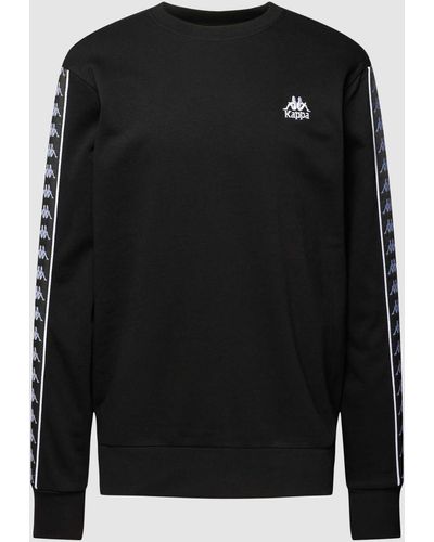 Kappa Sweatshirt Met Logostitching - Zwart