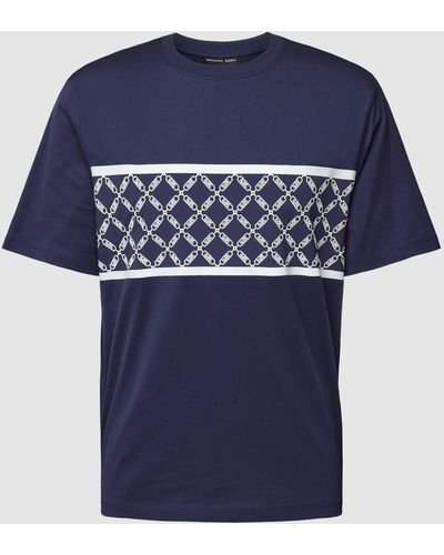 Michael Kors T-Shirt mit Blockstreifen Modell 'EMPIRE STRIPE' - Blau