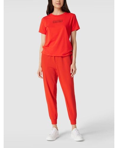 Calvin Klein Pyjamabroek Met Logoband - Rood