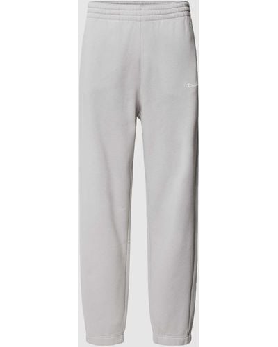 Champion Sweatpants mit Label-Stitching Modell 'Rochester' - Grau