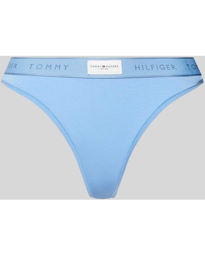 Tommy Hilfiger String mit Label-Patch Modell 'ESTABLISHED' - Blau