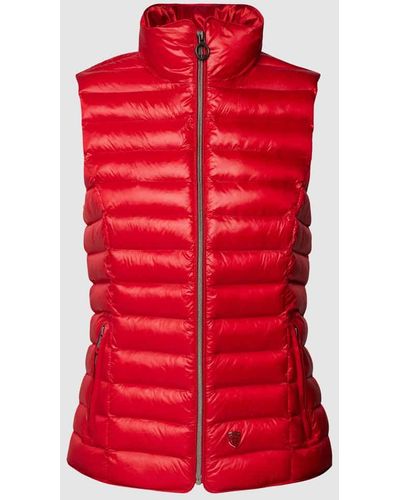 Wellensteyn Steppweste mit Label-Applikation Modell 'Italy Vest' - Rot