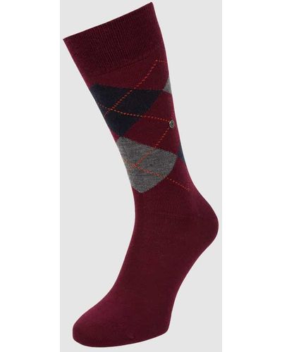 Burlington Socken aus Schurwollmischung Modell 'Edinburgh' - Rot