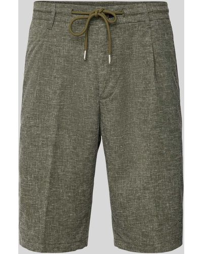 JOOP! Jeans Regular Fit Shorts mit Bundfalten Modell 'RUDO' - Grün