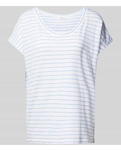 S.oliver T-Shirt mit Rundhalsausschnitt - Weiß
