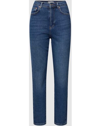 Gina Tricot Jeans mit Label-Patch Modell 'Comfi' - Blau