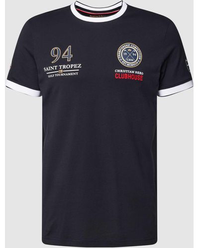 Christian Berg Men T-Shirt mit Motiv-Print - Blau