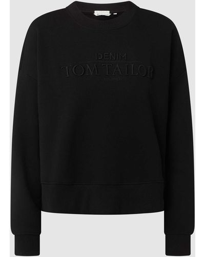 Tom Tailor Sweatshirt Met Logo - Zwart