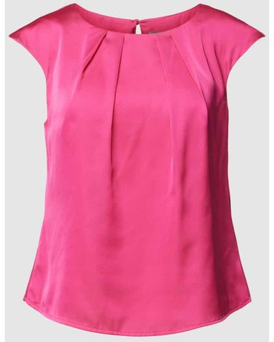 christian berg Blusenshirt in unifarbenem Design - Pink