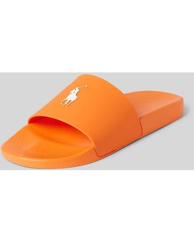 Polo Ralph Lauren Slides mit Label-Prägung - Orange