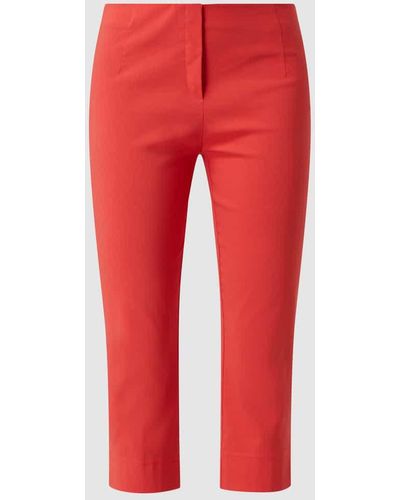 SteHmann Straight Fit Caprihose mit Stretch-Anteil Modell 'Ina' - Rot