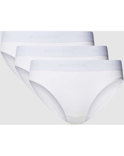 Marc O' Polo Slip mit elastischem Logo-Bund im 3er-Pack - Weiß