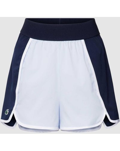 Lacoste Shorts mit Label-Stitching - Blau