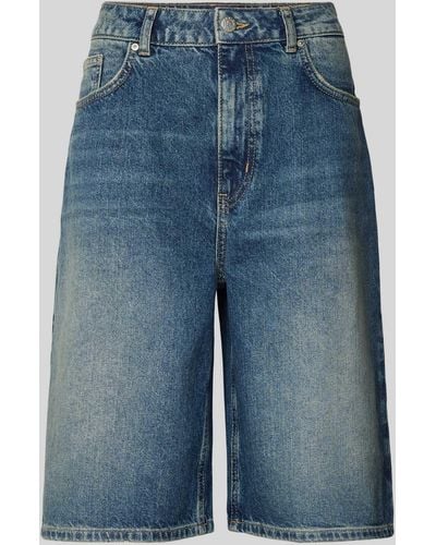 Review Baggy Fit Jeansshorts im 5-Pocket-Design - Blau