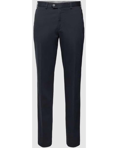 Hiltl Slim Fit Hose mit Bügelfalten Modell 'PEAKER' - Blau