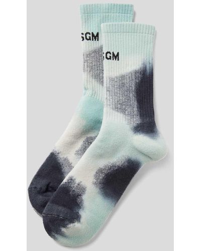 MSGM Socken im Batik-Look - Blau