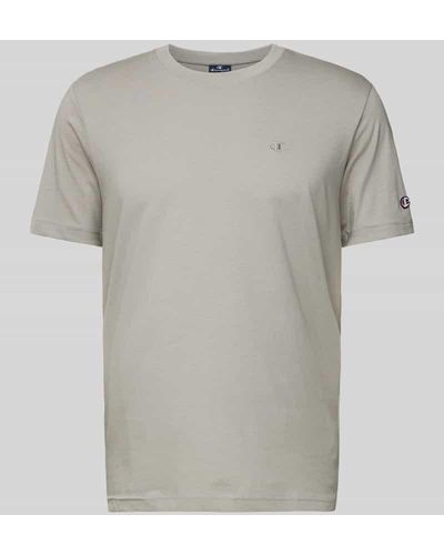 Champion T-Shirt mit Logo-Stitching - Grau