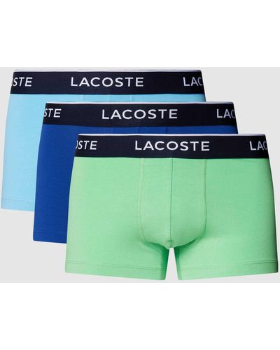 Lacoste Trunks mit Label-Print im 3er-Pack - Grün