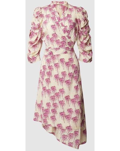 Stella Nova Wickelkleid mit Allover-Muster Modell 'Olene' - Pink