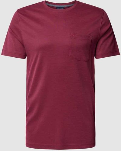 Christian Berg Men T-Shirt mit aufgesetzter Brusttasche - Rot