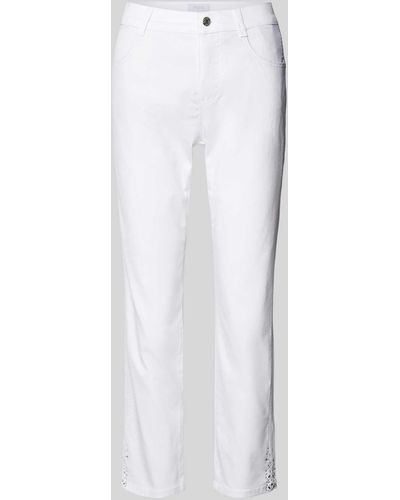 ANGELS Straight Leg Jeans in verkürzter Passform Modell 'Cici' - Weiß