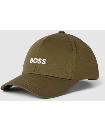 BOSS Basecap mit Label-Stitching Modell 'Zed' - Grün