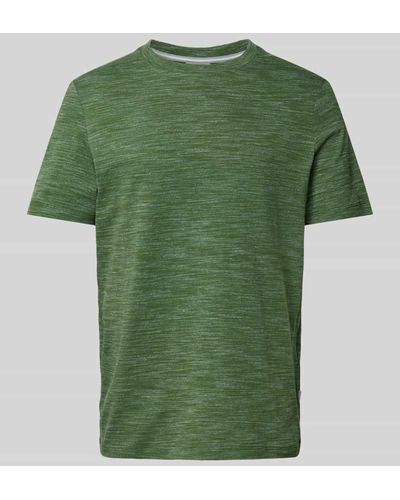 S.oliver T-Shirt in Melange-Optik - Grün