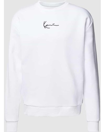 Karlkani Sweatshirt mit Logo-Stitching - Weiß