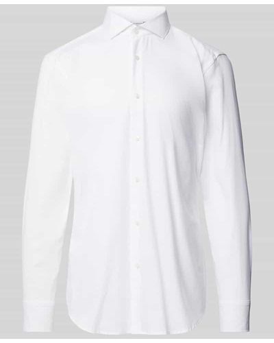 BOSS Regular Fit Business-Hemd mit Kentkragen Modell 'Hank' - Weiß