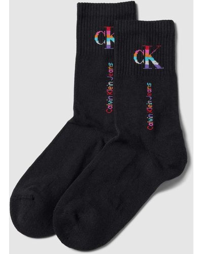 Calvin Klein Sokken Met Labeldetails - Zwart