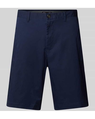 Michael Kors Regular Fit Shorts mit Gürtelschlaufen - Blau