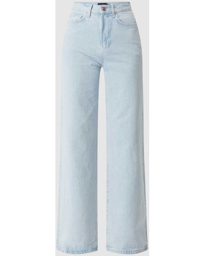 Pieces Wide Leg High Waist Jeans Met Lyocell, Model 'flikka' - Blauw