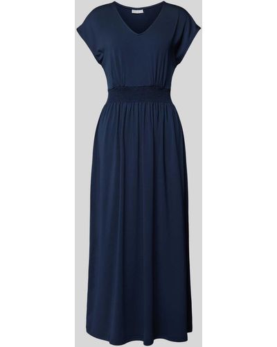 Fransa Midi-jurk Met V-hals - Blauw