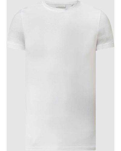 Casual Friday Slim Fit T-shirt Met Stretch, Model 'david' - Wit