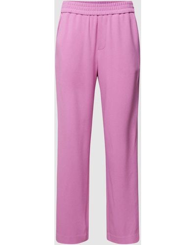 Mbym Hose mit seitlichen Eingrifftaschen Modell 'Phillipa' - Pink