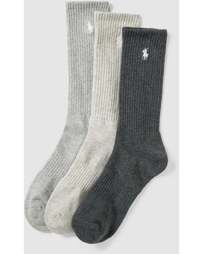 Polo Ralph Lauren Socken mit Logo-Stitching im 3er-Pack - Grau