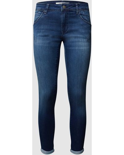 Mavi Cropped Super Skinny Fit Jeans mit Stretch-Anteil Modell 'Lexy' - Blau