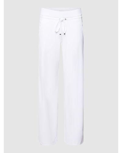 RAFFAELLO ROSSI Straight Fit Sweatpants mit elastischem Bund Modell 'CANDICE' - Weiß
