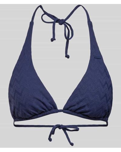 Roxy Bikini-Oberteil mit Label-Badge - Blau