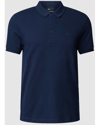 O'neill Sportswear Slim Fit Poloshirt mit Label-Stitching - Blau