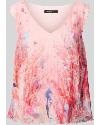 Marc Cain Blouse Met All-over Print - Roze