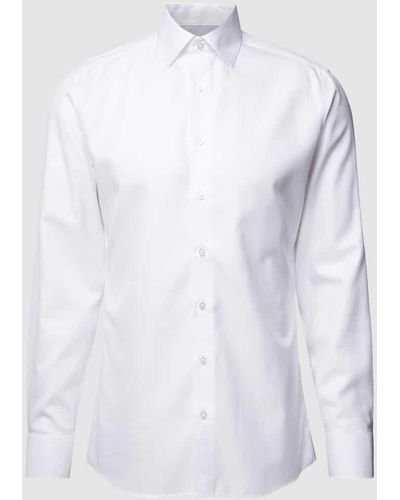Eterna Slim Fit Business-Hemd mit Kentkragen - Weiß