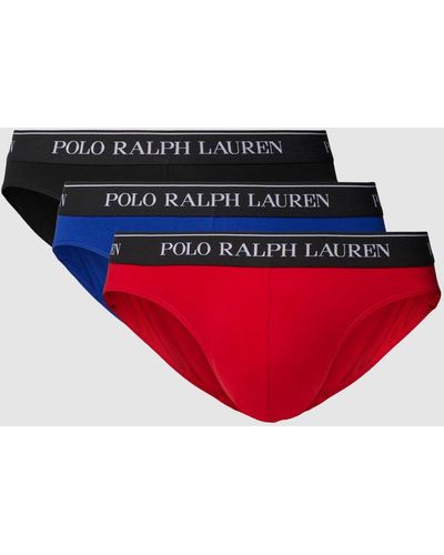 Polo Ralph Lauren Slips mit Regular Fit und unifarbenem Design - Rot