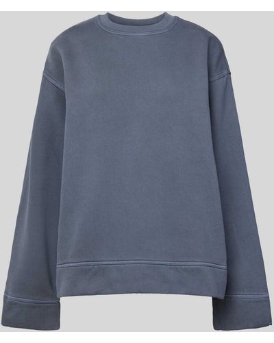 Weekday Oversized Sweatshirt Met Ronde Hals - Blauw