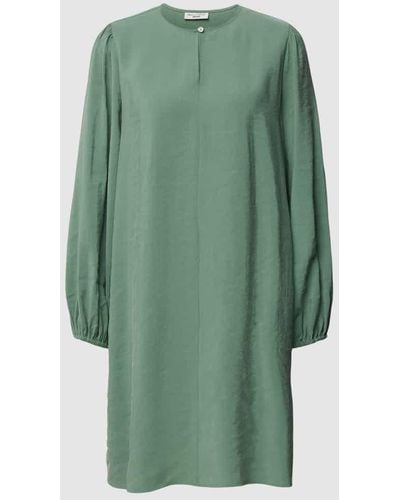 Marc O' Polo Knielanges Kleid mit Schlüsselloch-Ausschnitt - Grün